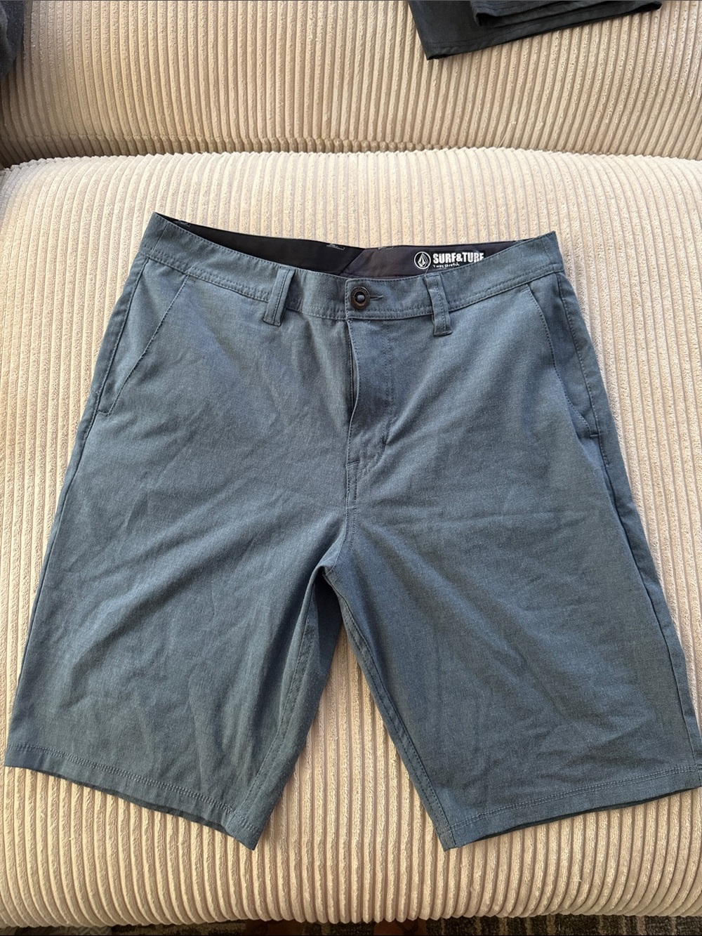 Volcom Men's Slate Gray Flat Front Shorts